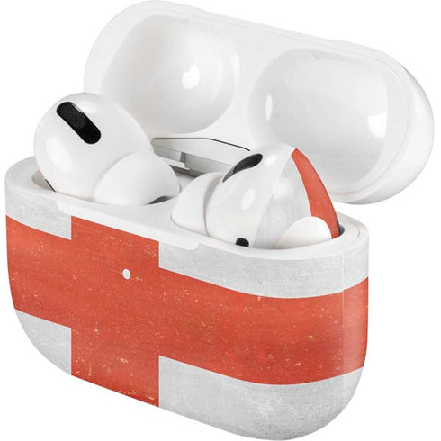 England Flag Distressed AirPods Skins